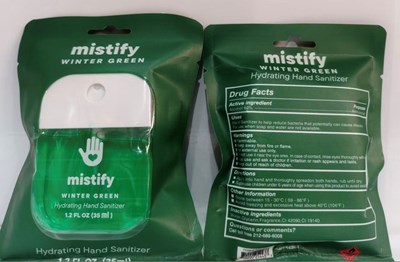 Label (Mistify  Winter Green Hand Sanitizer Compressed)